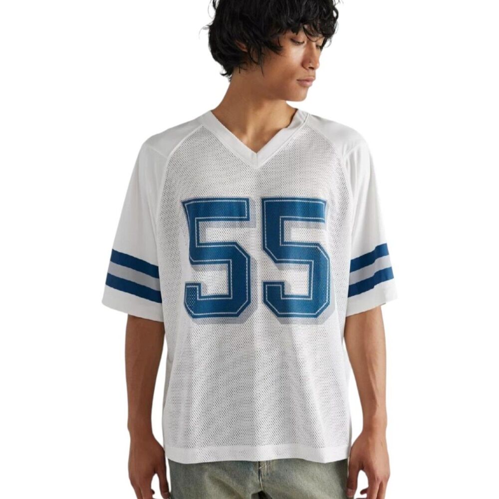Urban Outfitters Standard Cloth Football Jersey V-Neck Tee, NWT! Size XXL